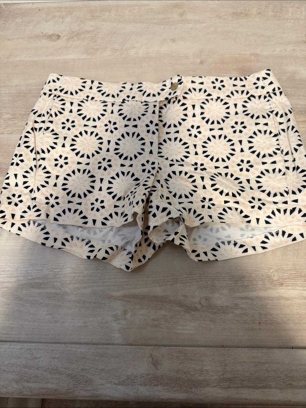 J. Crew Cream Eyelet Cutout High-Waist Shorts